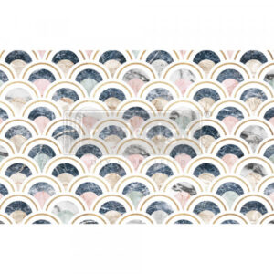 Tekstilni papir za dekupaž Marbled Scales