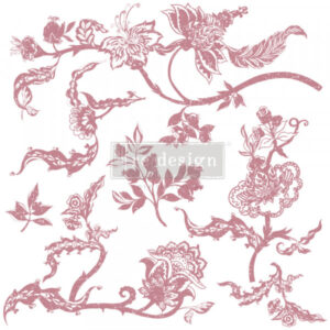 Štampiljka Redesign Distressed Floral Prints