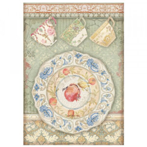 Rižev papir Stamperia Casa Granada Plate and Cups