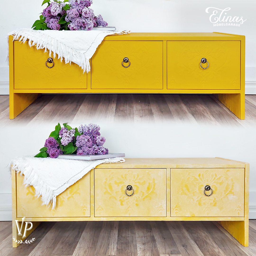 Warm Yellow Elina with and without white wax