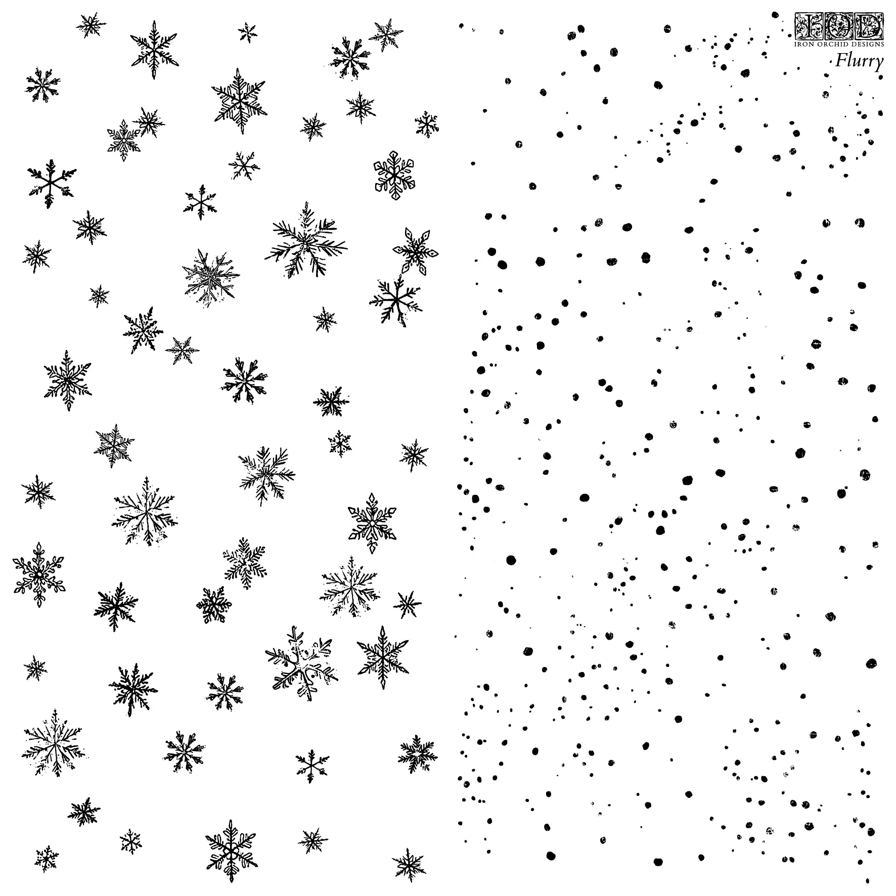 Štampiljka IOD Flurry 30 x 30 cm