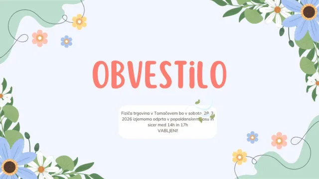 V soboto delamo ;)
Vabljeni!